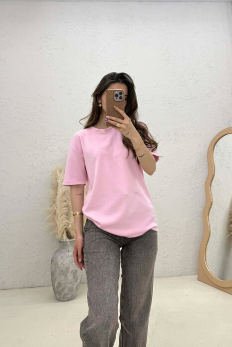 SIMPLE WOMAN T-SHIRT PINK/ROZE - 3