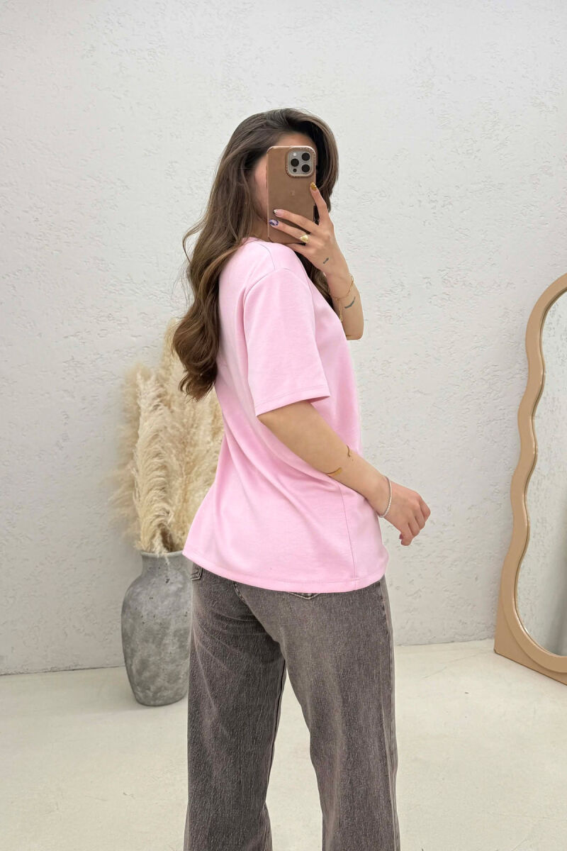 SIMPLE WOMAN T-SHIRT PINK/ROZE - 4
