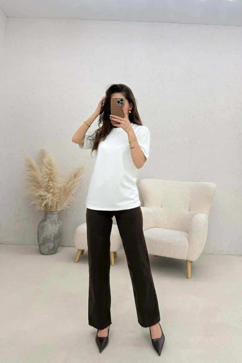 SIMPLE WOMAN T-SHIRT WHITE-E BARDHE - 4