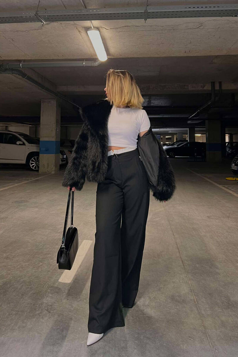 SIMPLE WOMAN TROUSERS IN BLACK COLOR - 2