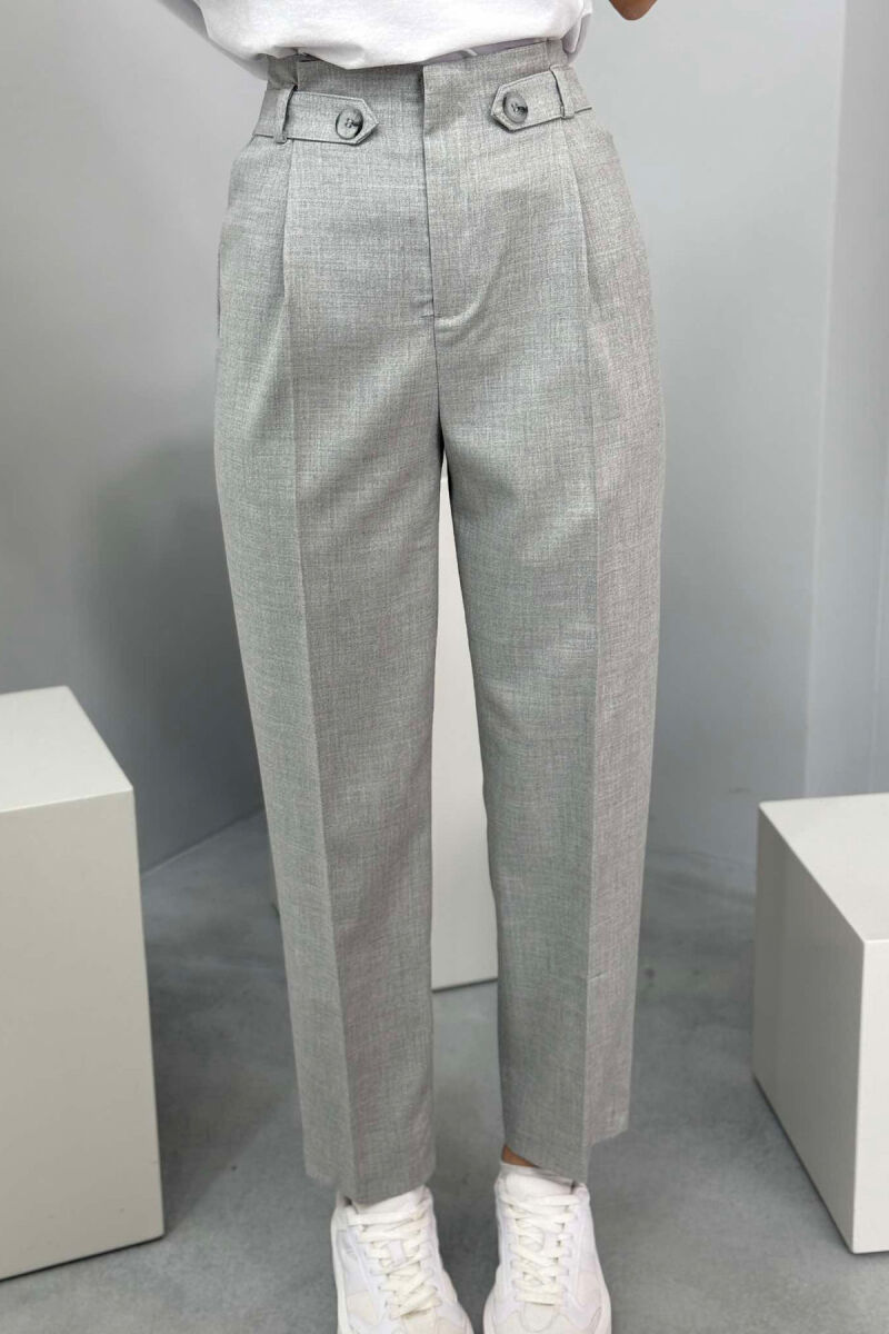 SIMPLE WOMAN TROUSERS IN GREY COLOR - 4