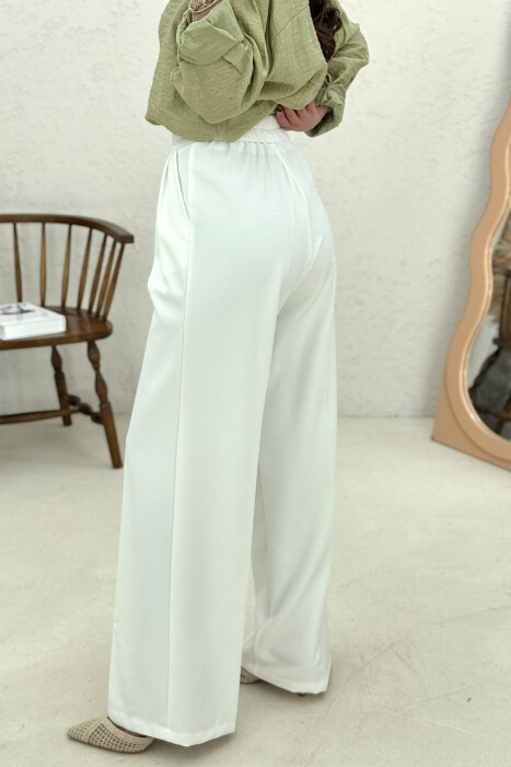 SIMPLE WOMAN TROUSERS WHITE-E BARDHE - 3
