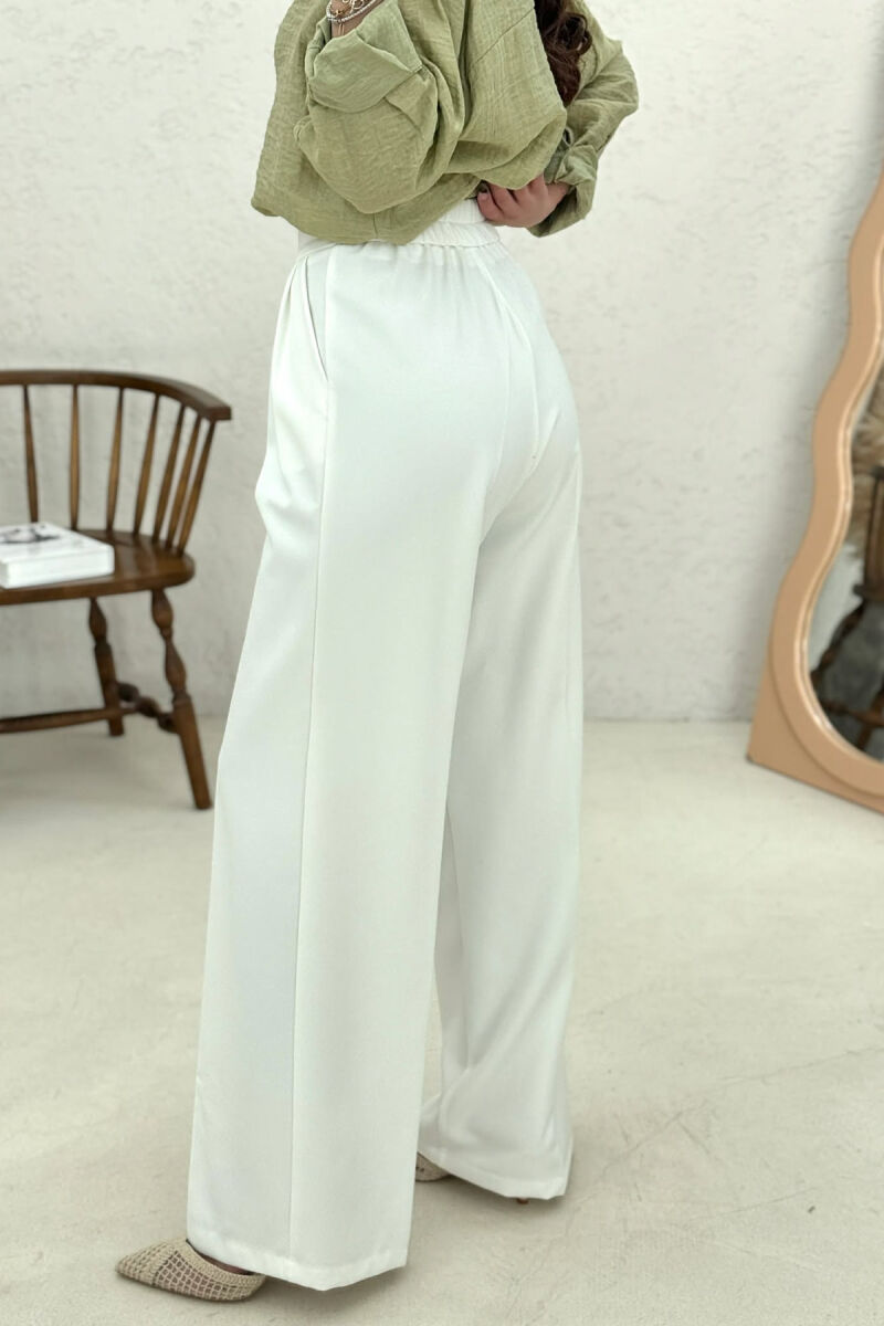 SIMPLE WOMAN TROUSERS WHITE-E BARDHE - 3