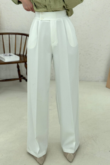 SIMPLE WOMAN TROUSERS WHITE-E BARDHE - 4