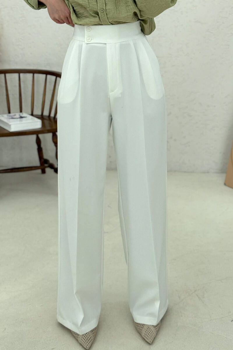 SIMPLE WOMAN TROUSERS WHITE-E BARDHE - 4