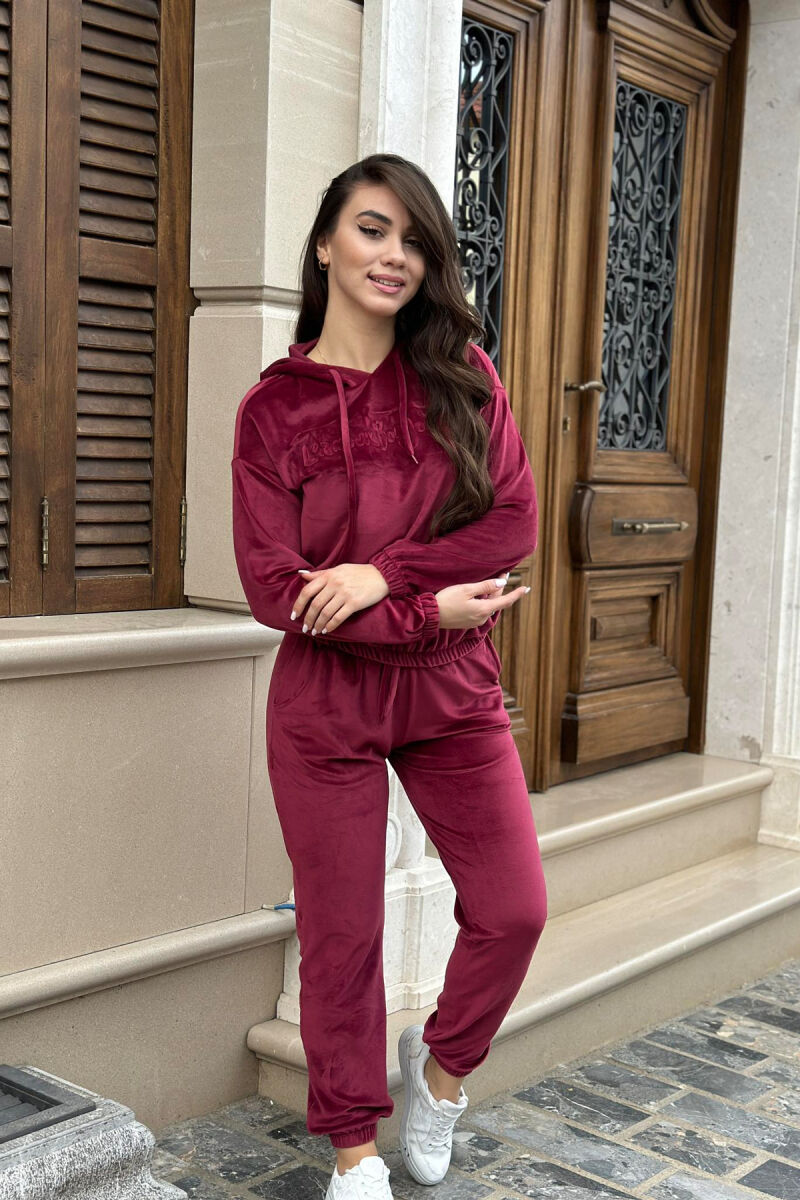 SIMPLE WOMAN VELVET SUIT BUYRDGUNDY/VISHNJE - 1