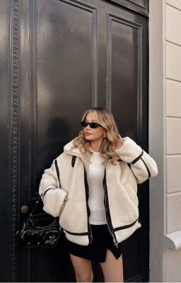 SIMPLE WOMEN FLUFFY JACKET BEIGE/BEZHE 