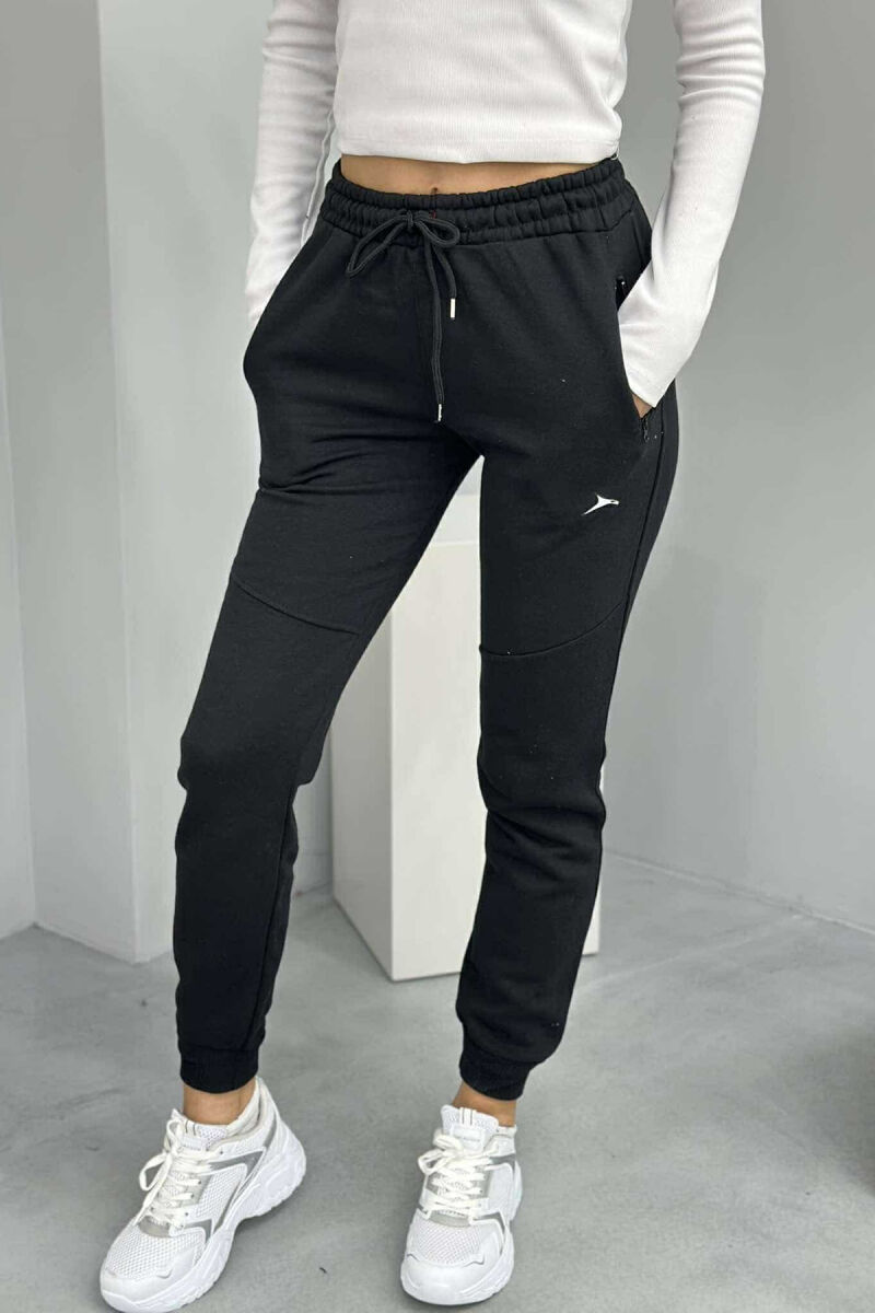 SIMPLE WOMEN FLUFFY SWEATPANTS BLACK/ E ZEZE - 1