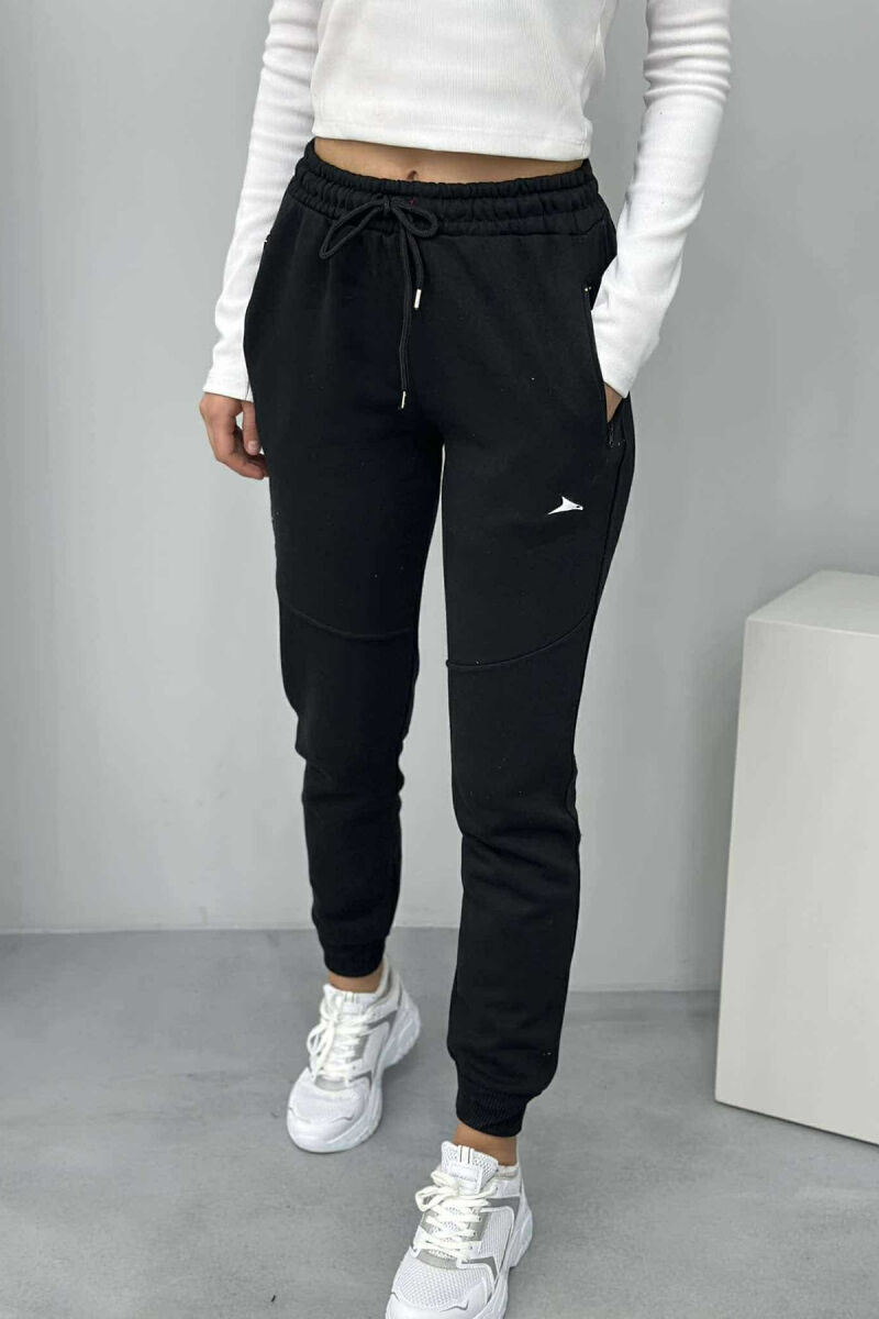 SIMPLE WOMEN FLUFFY SWEATPANTS BLACK/ E ZEZE - 5