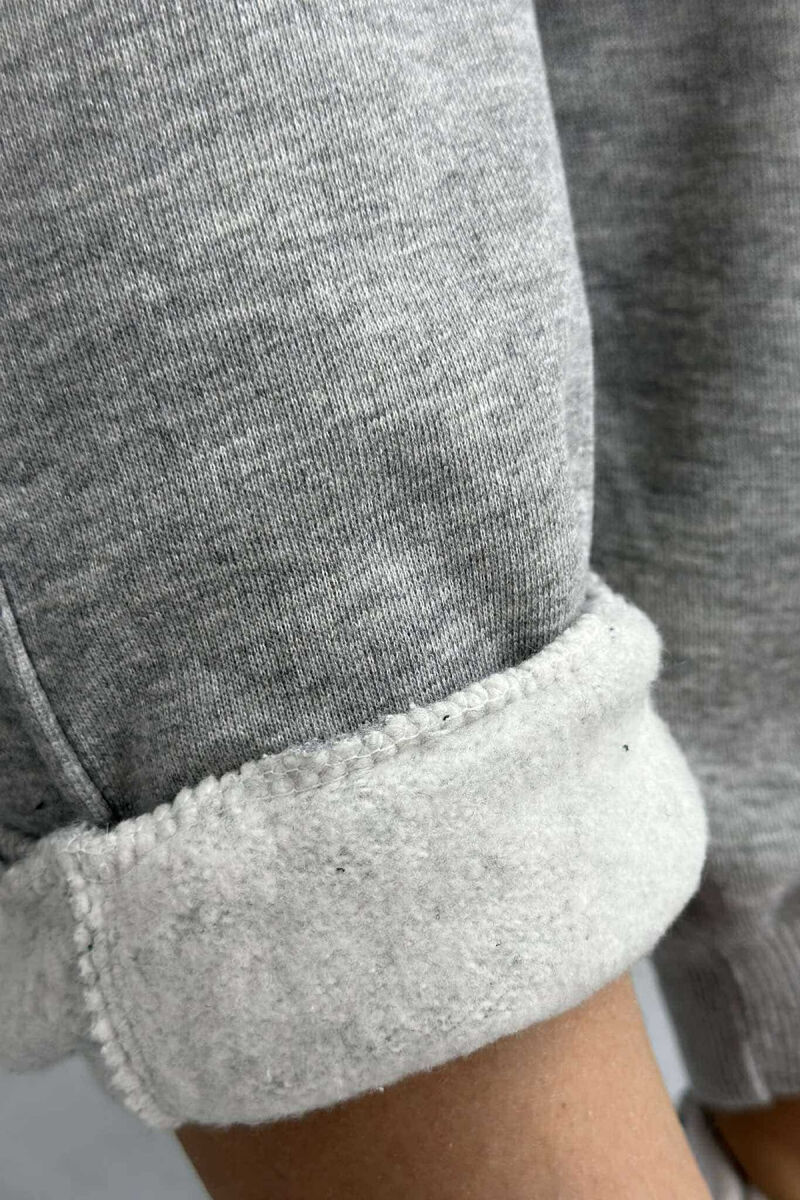 SIMPLE WOMEN FLUFFY SWEATPANTS LIGHT GREY/GZ - 3