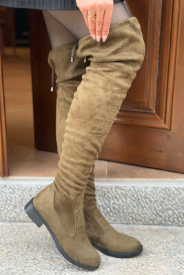 SIMPLE WOMEN KNEE HIGH BOOTS GREEN/JESHILE 