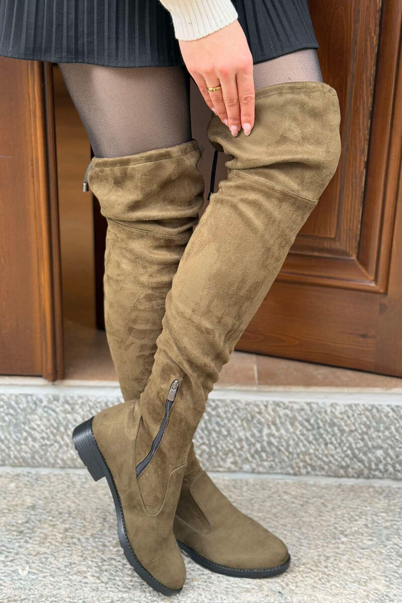 SIMPLE WOMEN KNEE HIGH BOOTS GREEN/JESHILE - 3