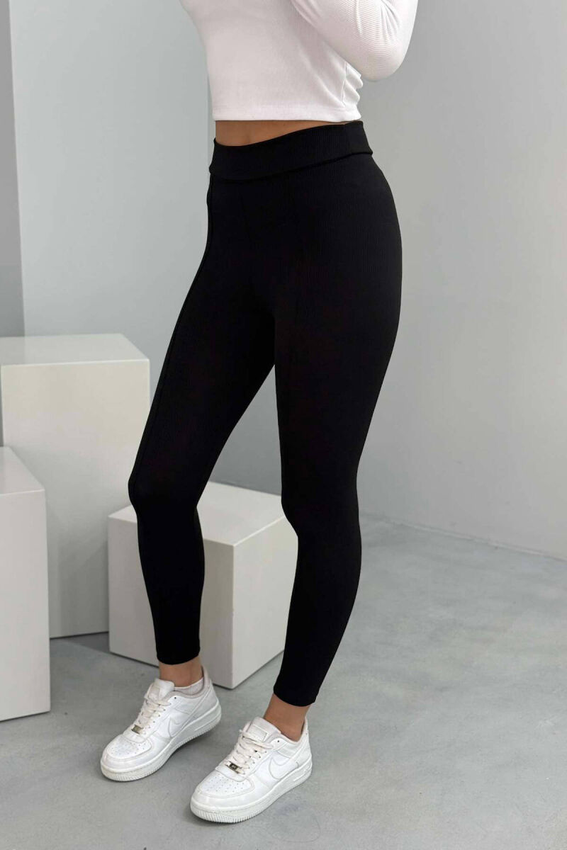 SIMPLE WOMEN LEGGINGS IN BLACK COLOR - 3