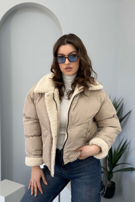 SIMPLE WOMEN PUFFER JACKET BEIGE/BEZHE 