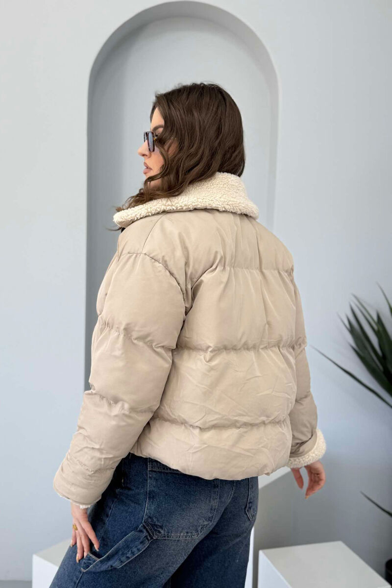 SIMPLE WOMEN PUFFER JACKET BEIGE/BEZHE - 4