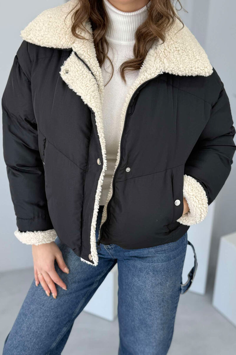 SIMPLE WOMEN PUFFER JACKET BLACK/ E ZEZE - 3