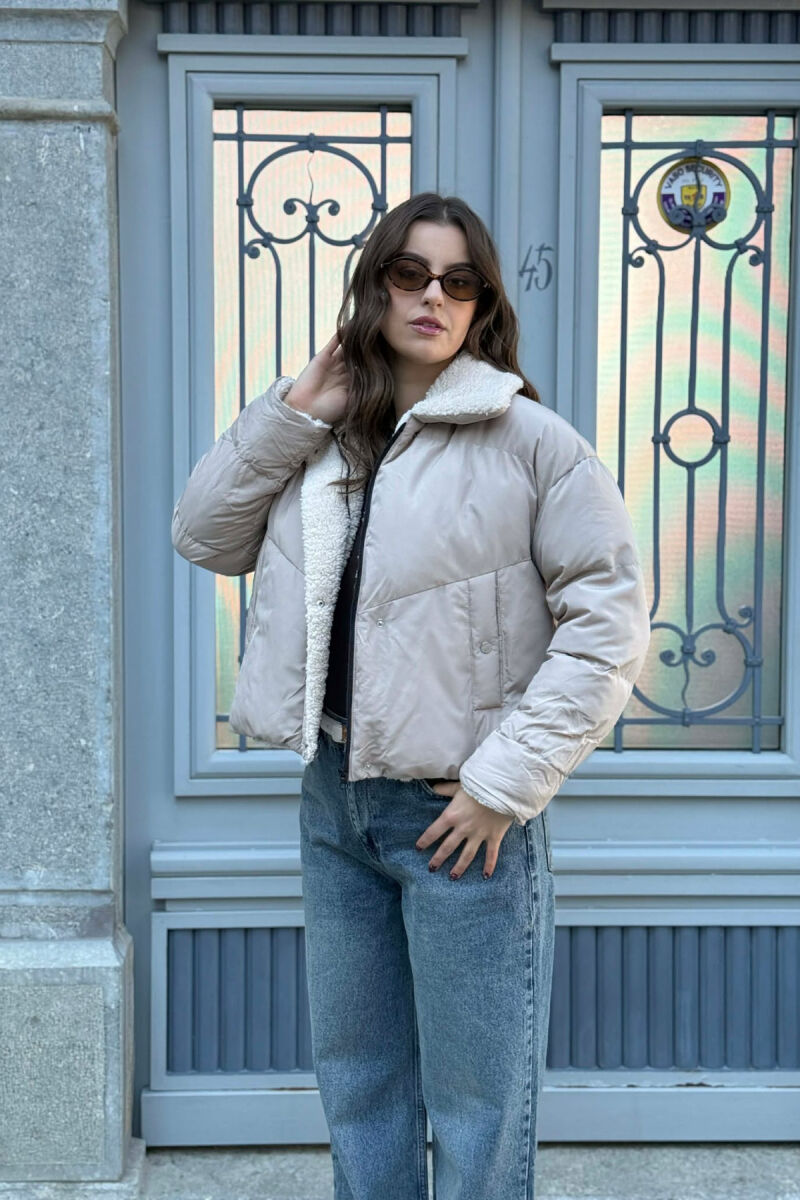 SIMPLE WOMEN PUFFER JACKET BEIGE/BEZHE - 5