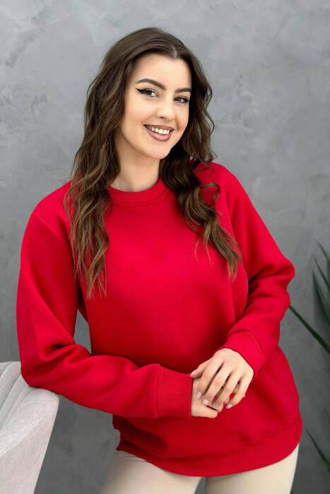 SIMPLE WOMEN SWEATSHIRT RED/E KUQE 