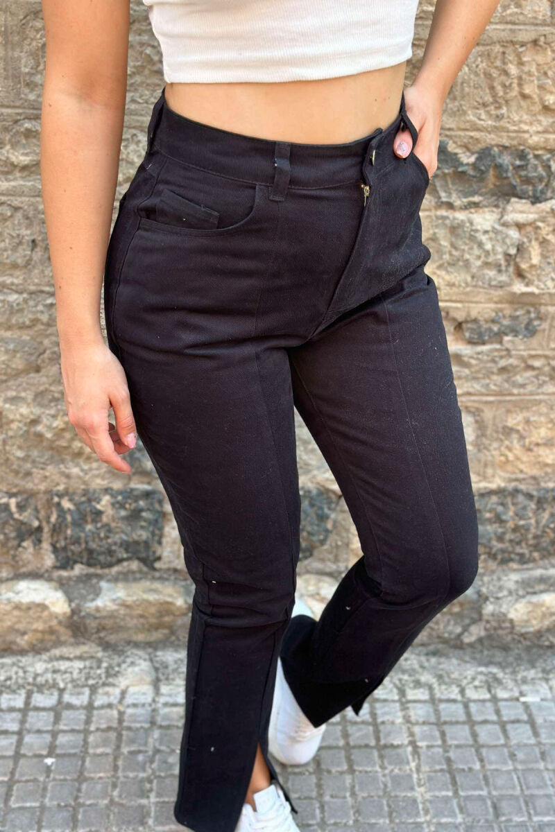 SIMPLE WOMEN TROUSERS BLACK/ E ZEZE - 4