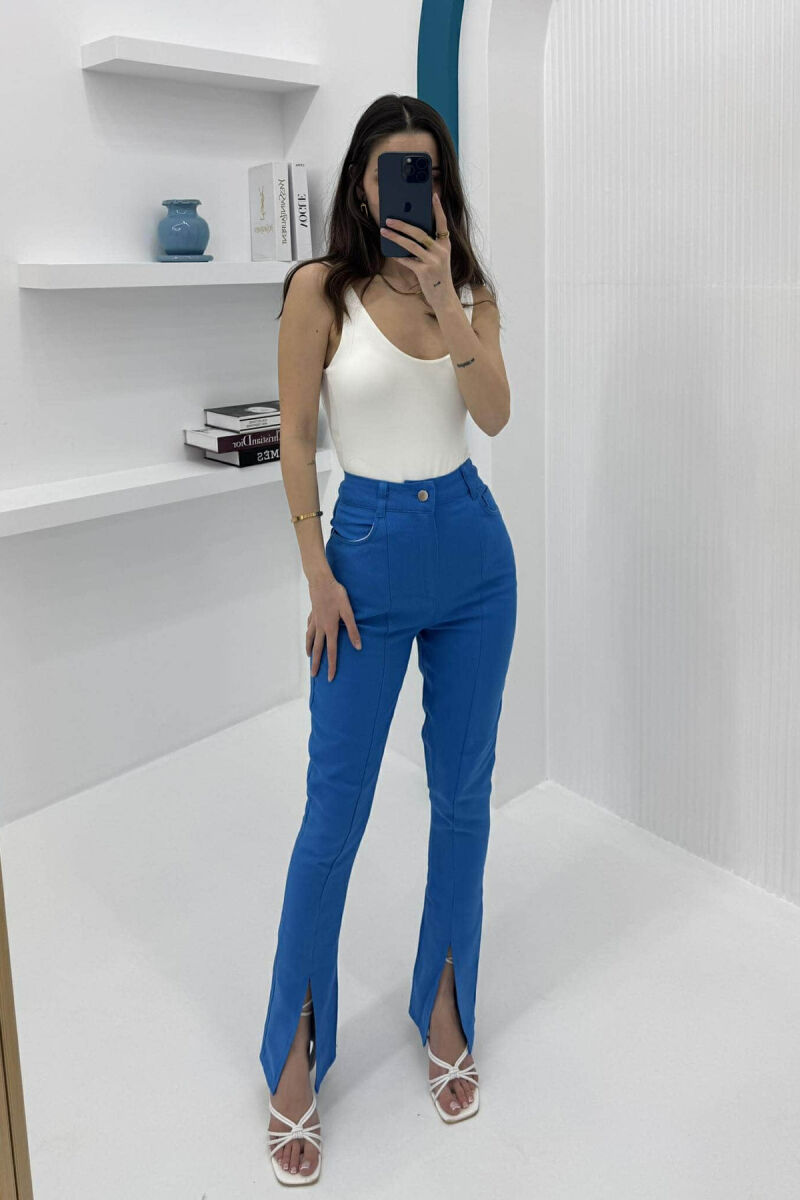 SIMPLE WOMEN TROUSERS BLUE/BLU - 1