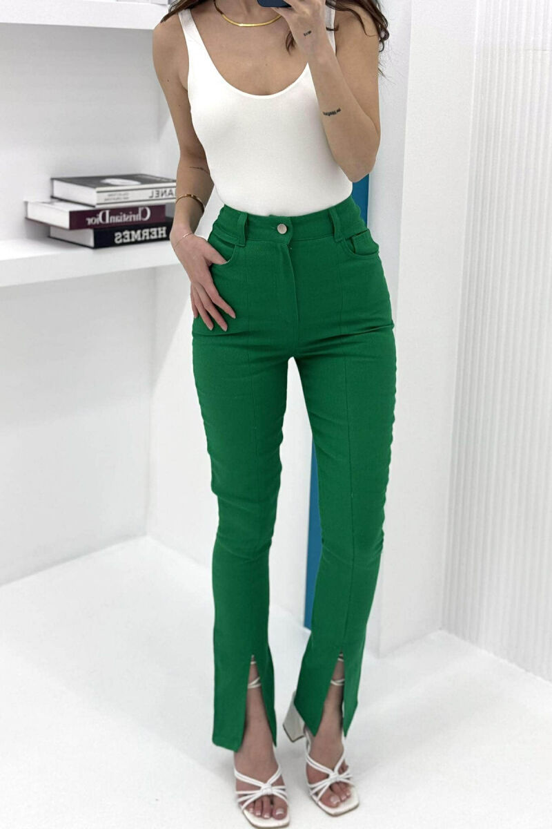 SIMPLE WOMEN TROUSERS GREEN/JESHILE - 2