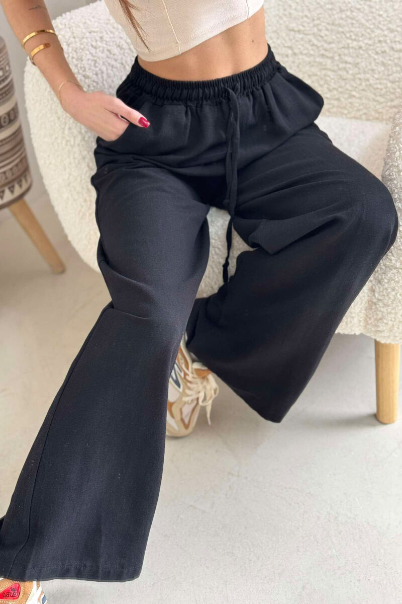 SIMPLE WOMEN TROUSERS IN BLACK COLOR - 3