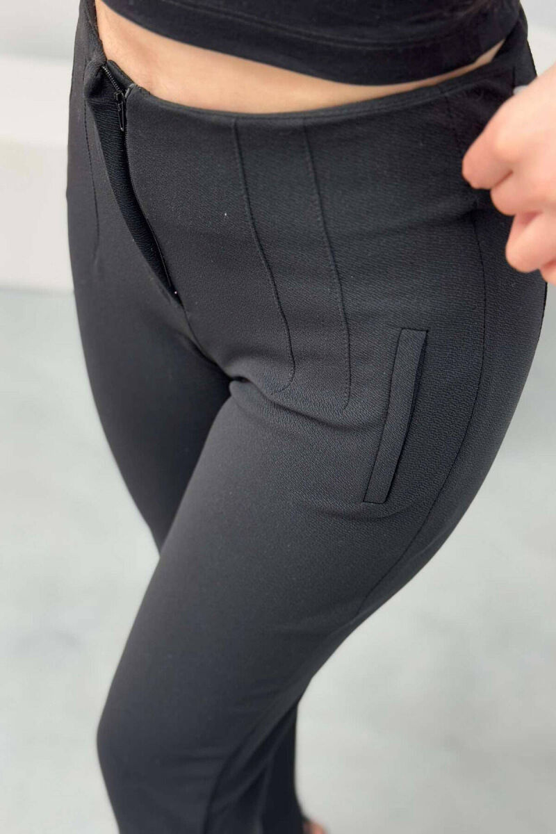 SIMPLE WOMEN TROUSERS IN BLACK COLOR - 2