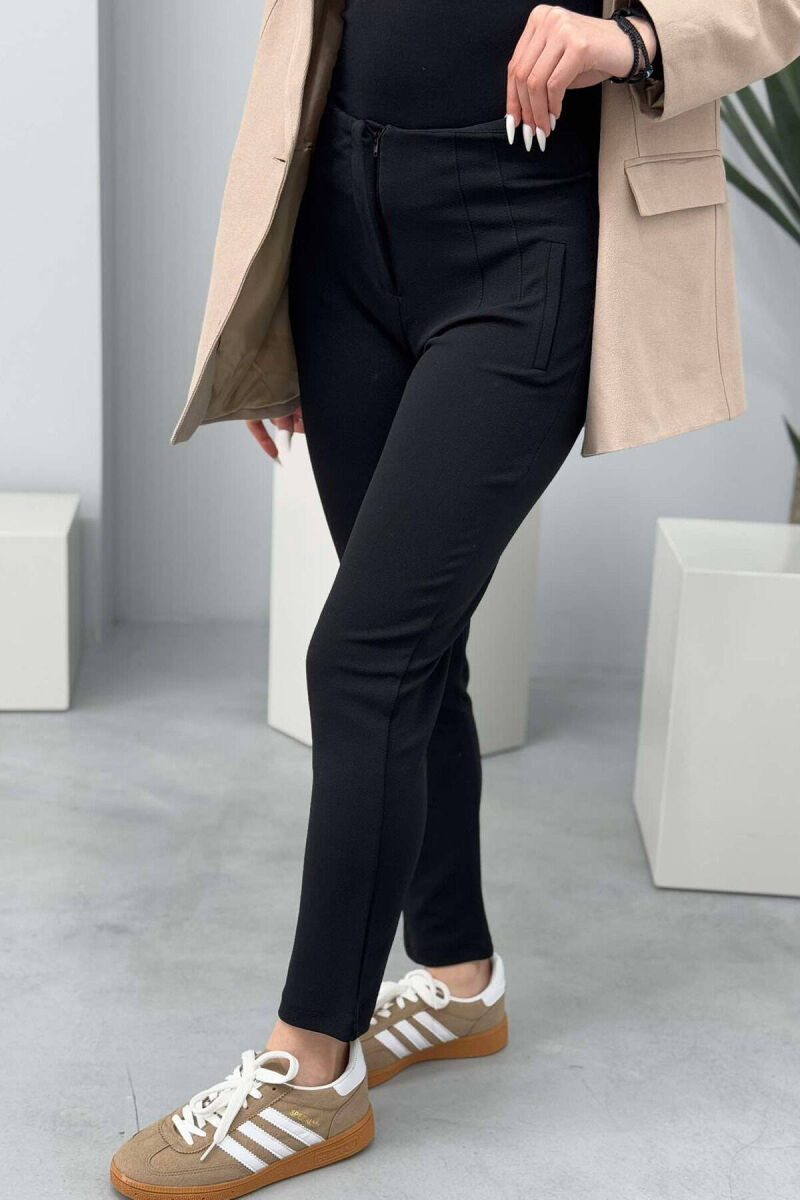 SIMPLE WOMEN TROUSERS IN BLACK COLOR - 6