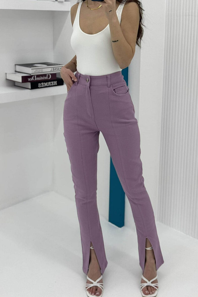 SIMPLE WOMEN TROUSERS PURPLE/LEJLA - 4