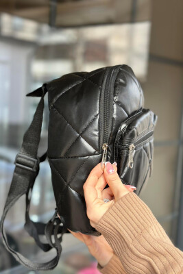 SIMPLE ZIPPER SMALL WOMAN BACKPACK BLACK/ E ZEZE 