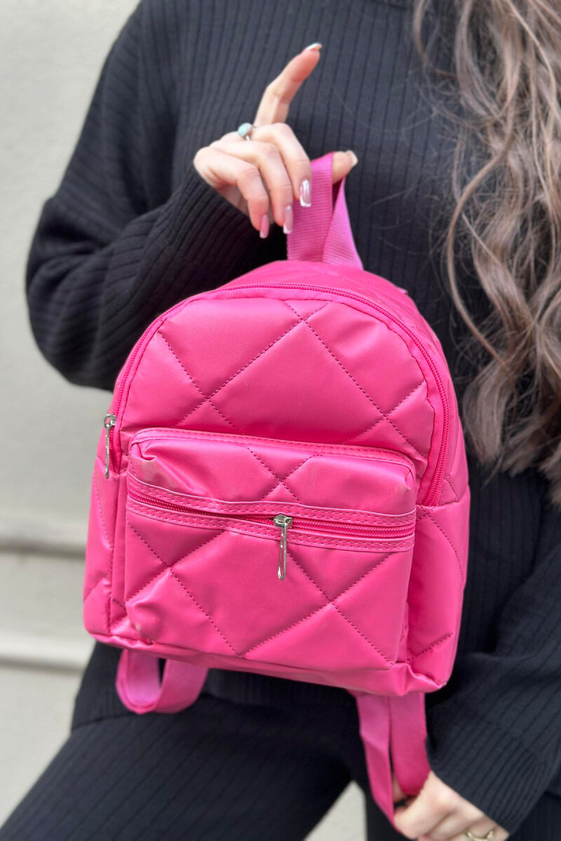 SIMPLE ZIPPER SMALL WOMAN BACKPACK FUCHSIA/CIKLAMI - 1