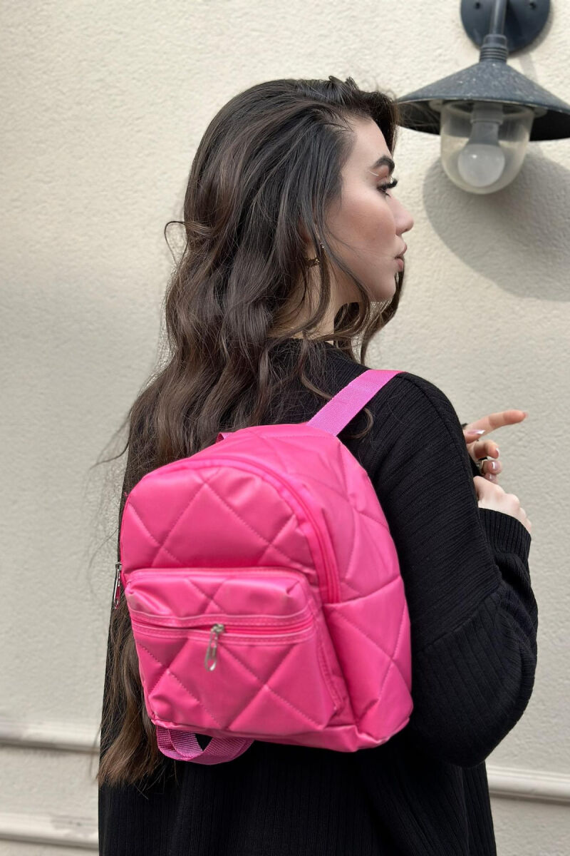 SIMPLE ZIPPER SMALL WOMAN BACKPACK FUCHSIA/CIKLAMI - 2