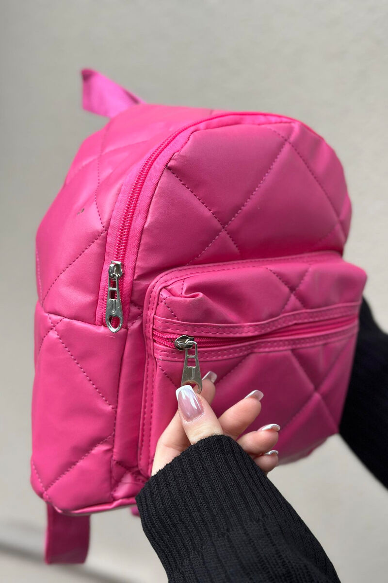 SIMPLE ZIPPER SMALL WOMAN BACKPACK FUCHSIA/CIKLAMI - 3