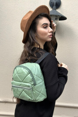 SIMPLE ZIPPER SMALL WOMAN BACKPACK MINT/MENTE 