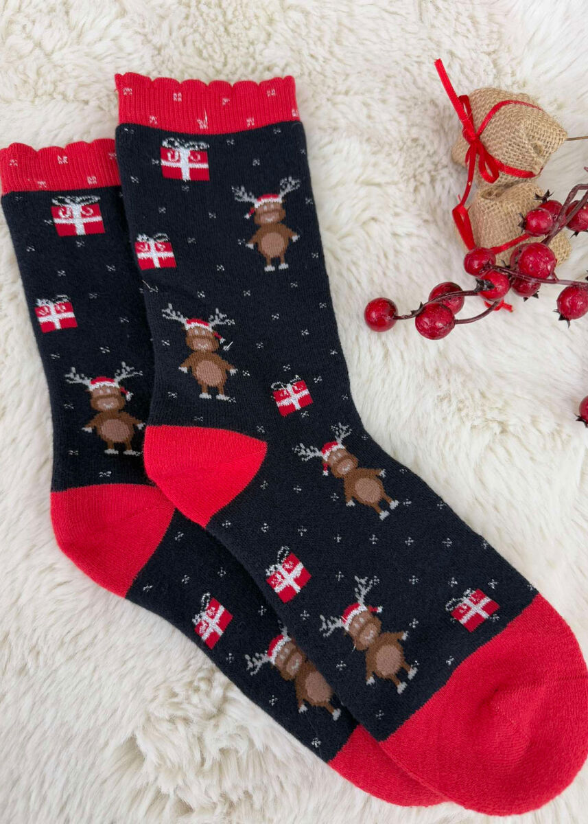 SINGLE CHRISTMAS WOMEN SOCKS BLACK/ E ZEZE - 2