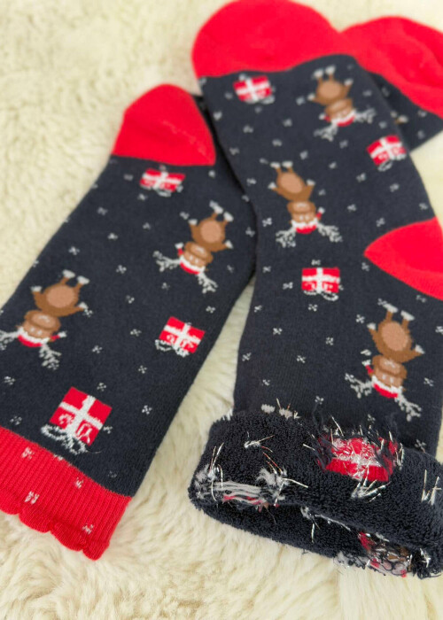 SINGLE CHRISTMAS WOMEN SOCKS BLACK/ E ZEZE - 4