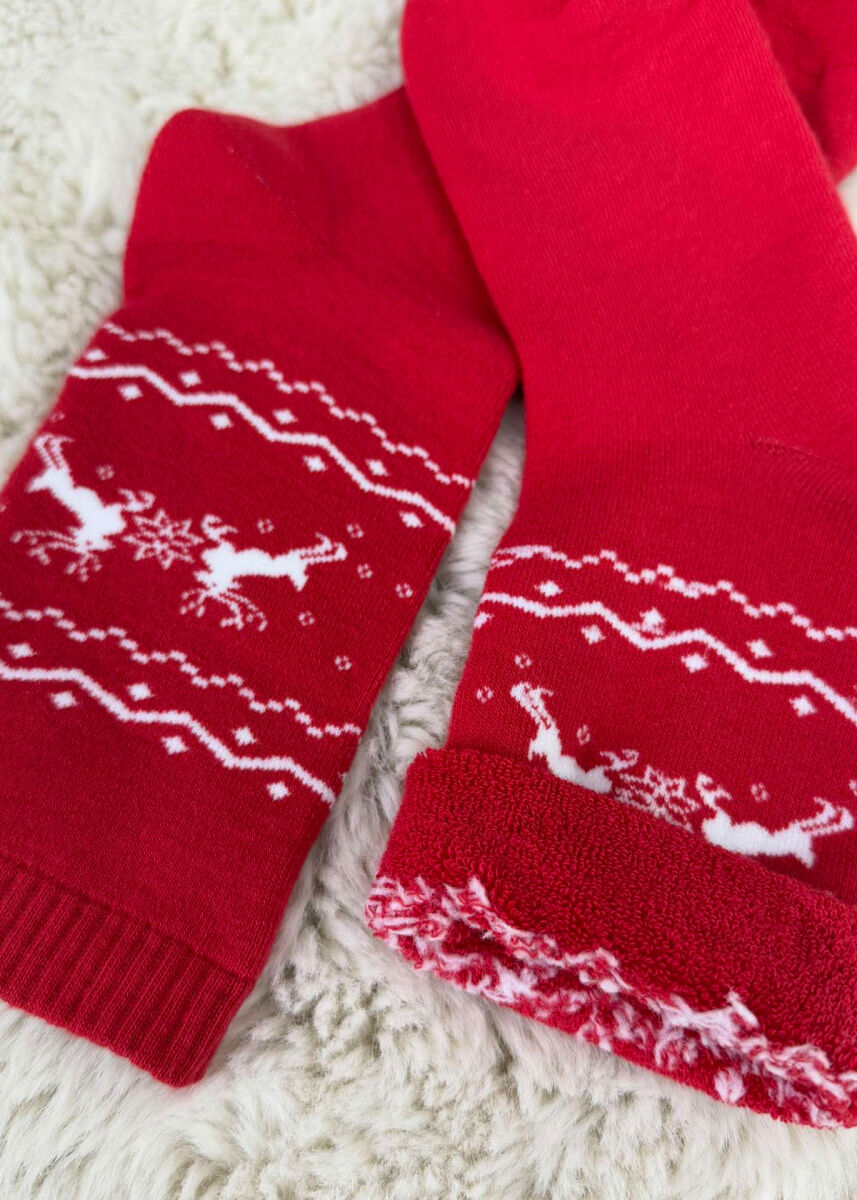 SINGLE CHRISTMAS WOMEN SOCKS RED/E KUQE - 4