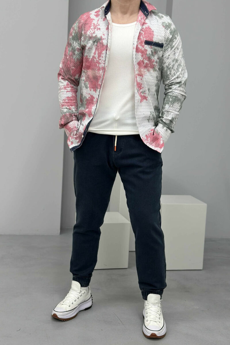 SINGLE POCKET DETAIL LONG SLEEVES MEN SHIRT MULTIPLE/SHNGJ - 1