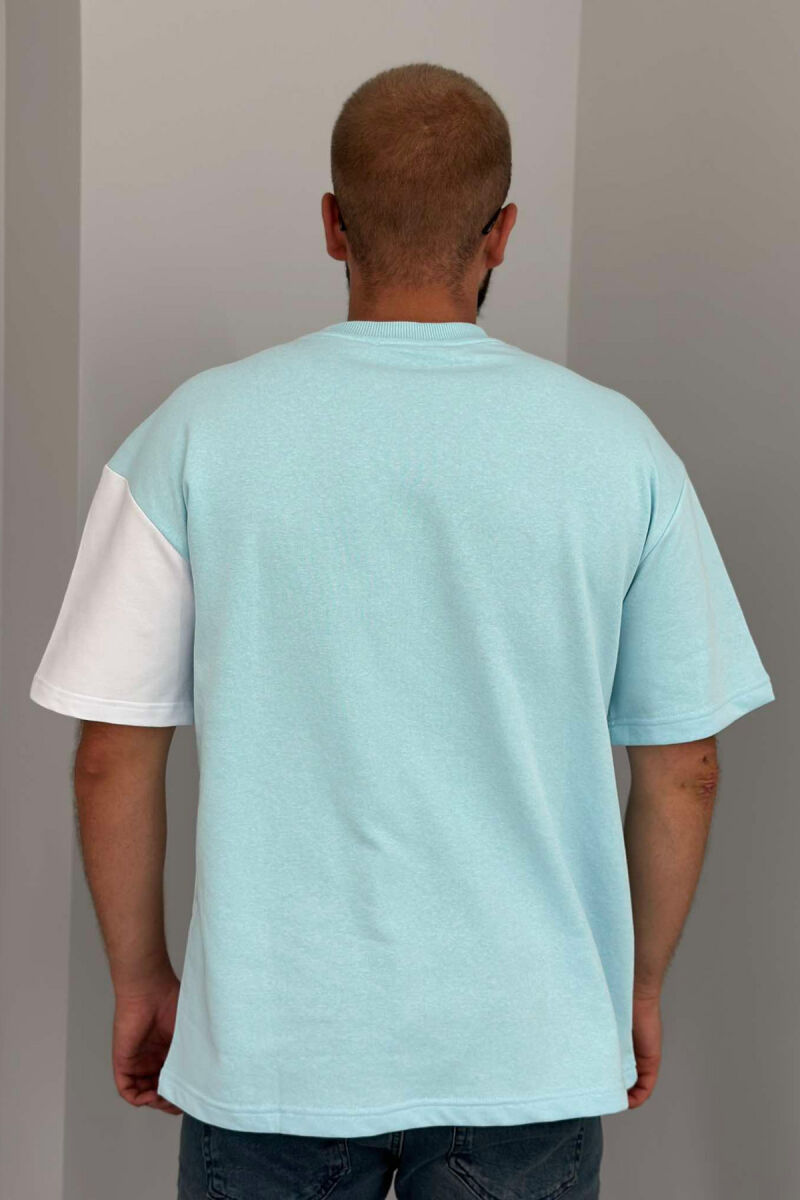 SINGLE POCKET DETAIL MEN T-SHIRT LIGHTBLUE/BZ - 3