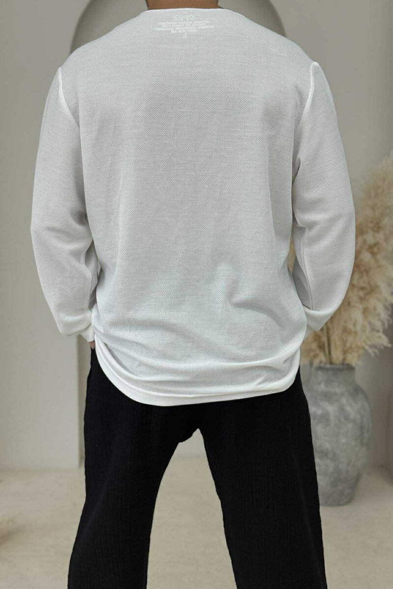 SINGLE POCKET DETAIL ONE COLOR MEN SHIRT WHITE-E BARDHE - 2