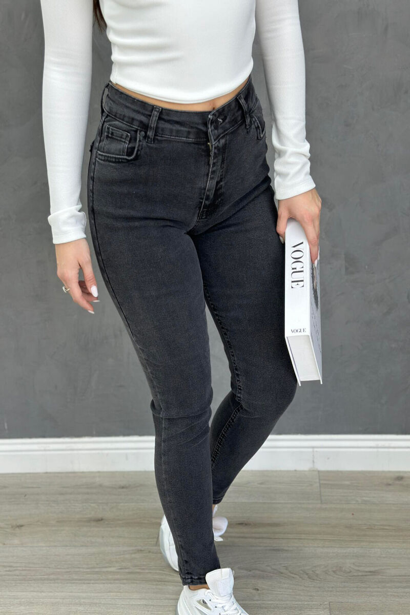 SKINNY HIGHT WAIST WOMAN JEAN DARK GREY/GEE - 1