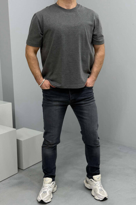 SKINNY MEN JEANS IN DARK GREY COLOR - 1