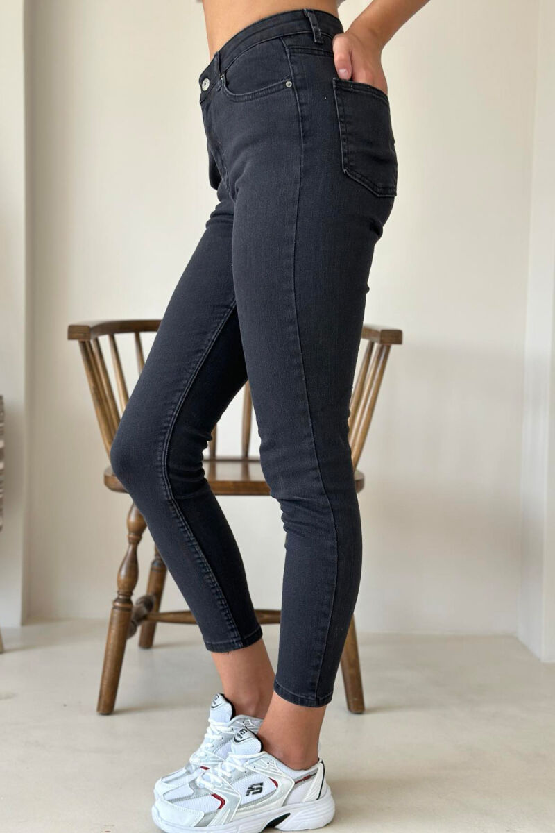 SKINNY SIMPLE WOMEN JEANS BLACK/ E ZEZE - 2