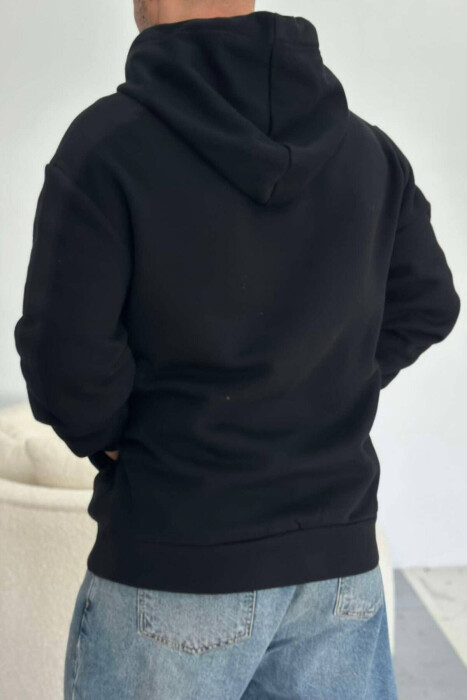 SKULL DESIGN MEN HOODIE BLACK/ E ZEZE - 4