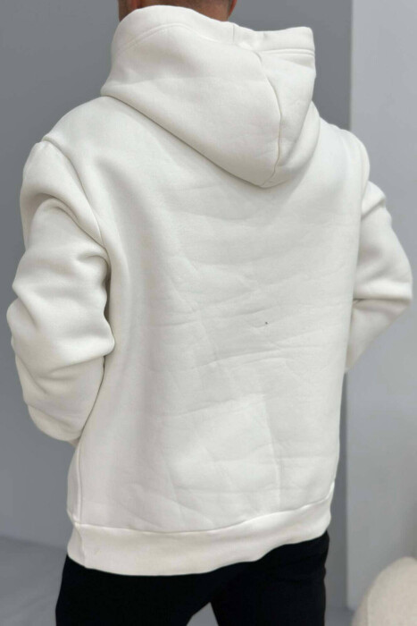 SKULL DESIGN MEN HOODIE WHITE-E BARDHE - 2