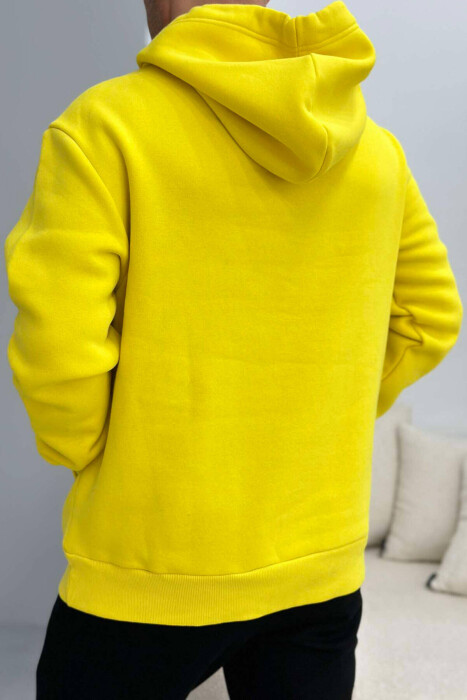 SKULL DESIGN MEN HOODIE YELLOW/E VERDHE - 3