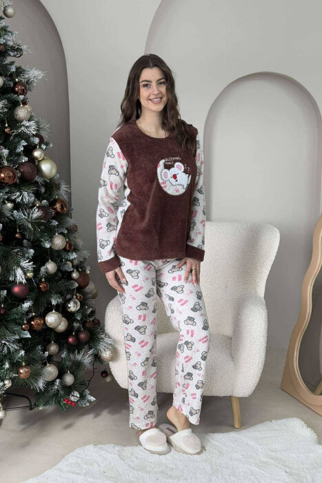 SLEEPING KOALA WOMEN PYJAMAS IN BROWN COLOR - 1