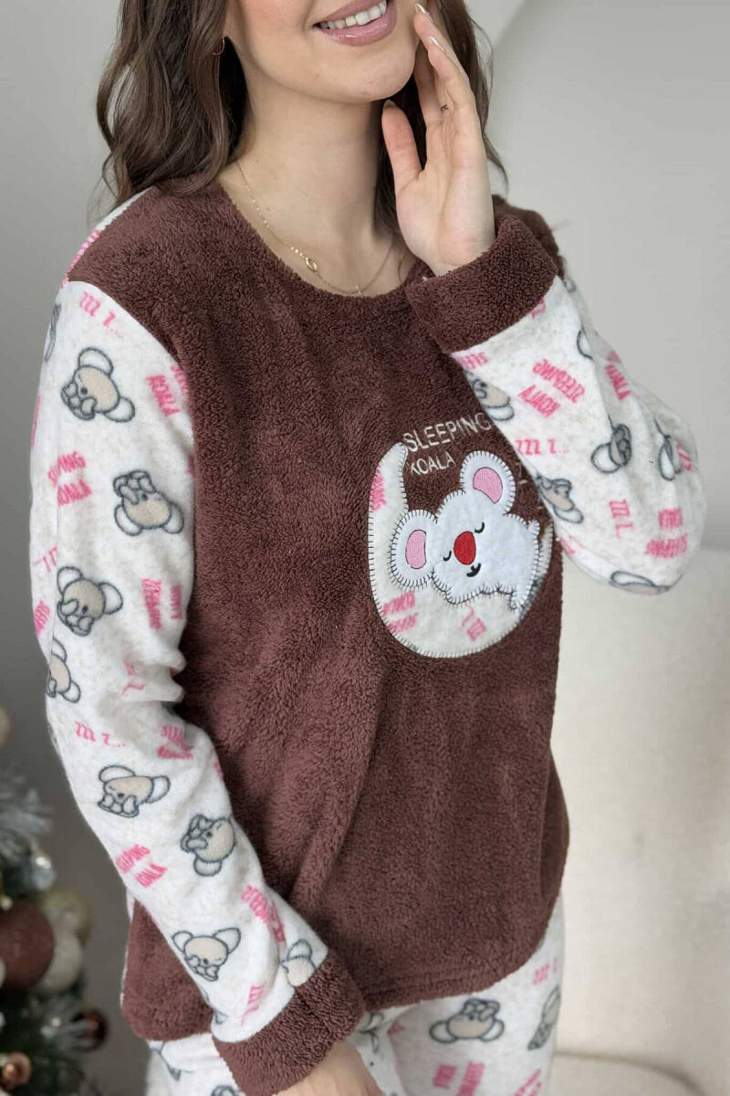 SLEEPING KOALA WOMEN PYJAMAS IN BROWN COLOR - 5