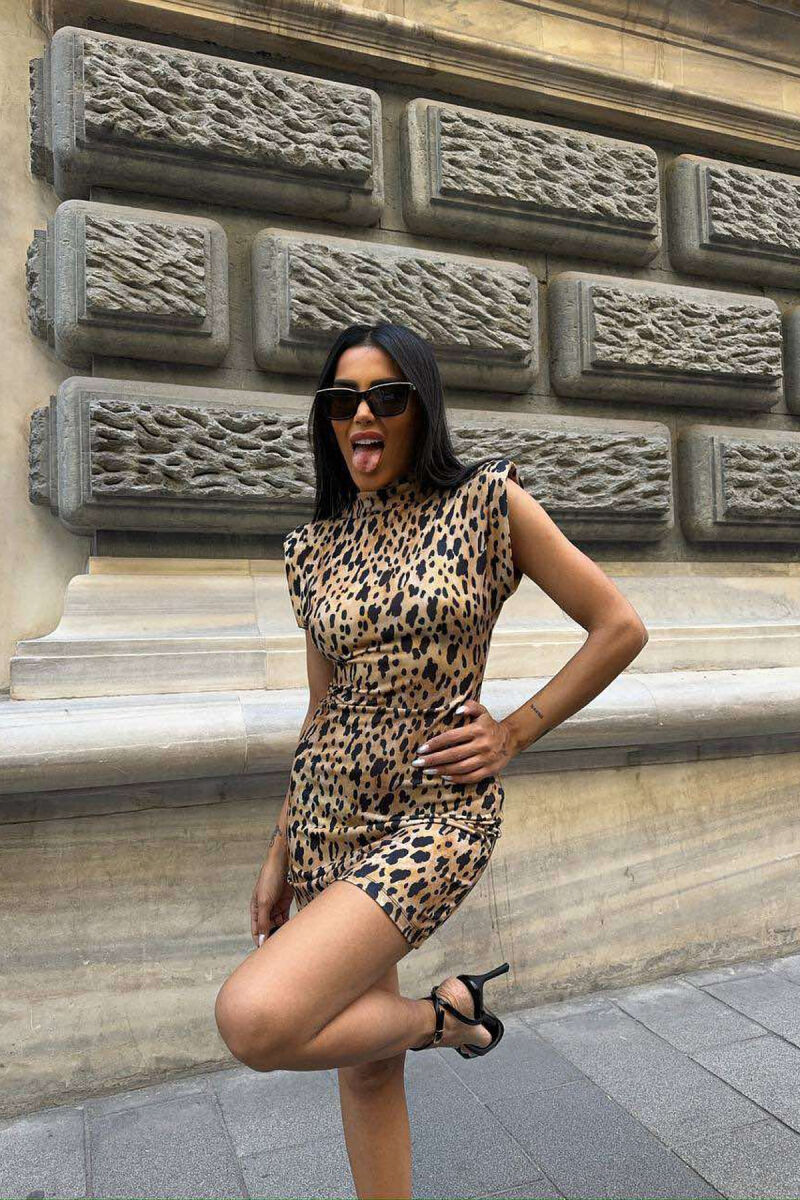 SLEEVELESS LEO DESIGN WOMEN DRESS LEO/LEOPARD - 2