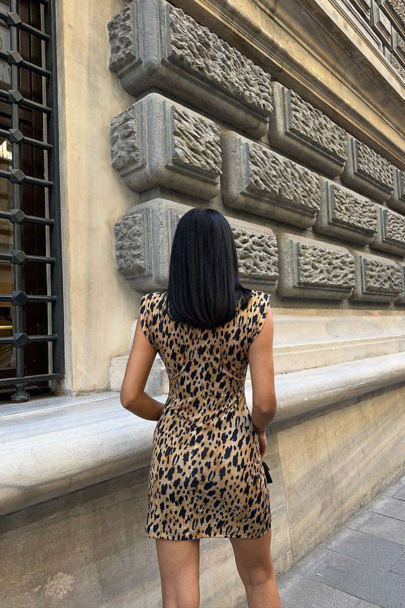 SLEEVELESS LEO DESIGN WOMEN DRESS LEO/LEOPARD - 3
